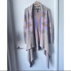 Lauren Ralph Lauren | Aztec Print Open Front Knit Cardigan XXS/XS